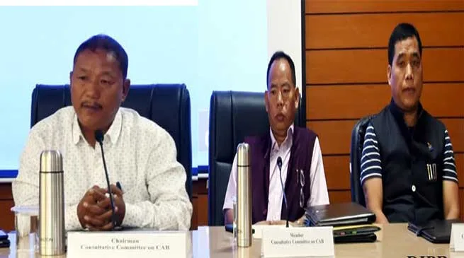 Arunachal:  Consultative Committee completes hearing on CAB