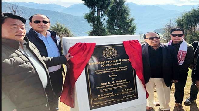 Arunachal: Foundation stone of NFR camp office laid in Tawang
