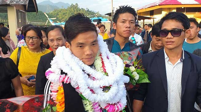 Arunachal: Taluk Hilli, MMA fighter accorded warm reception