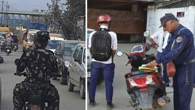 Itanagar- Helmetless cop caught on camera in capital complex