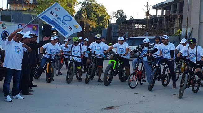Cycle rally to aware on World Diabetes Day