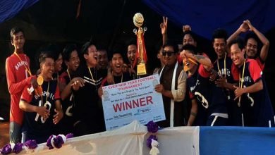 Barapani FC lift " first ever new year football trophy "