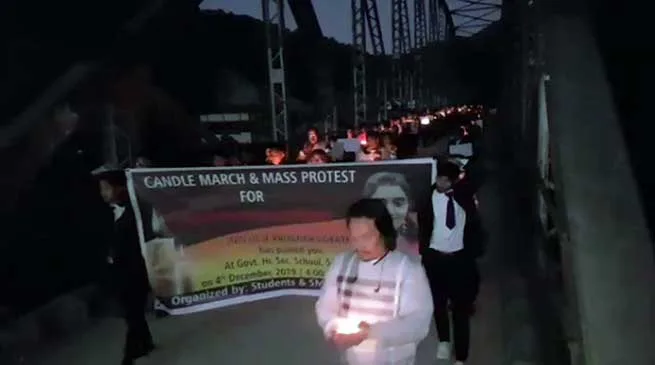 Dr Priyanka Reddy case: Candle march and mass protest in Sagalee