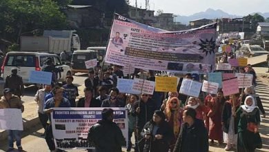 Itanagar: Protest rally demanding action against alleged rape accused