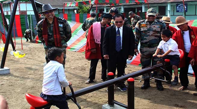 Arunachal: Indian Army installs playing equipment at Primary School Sigar