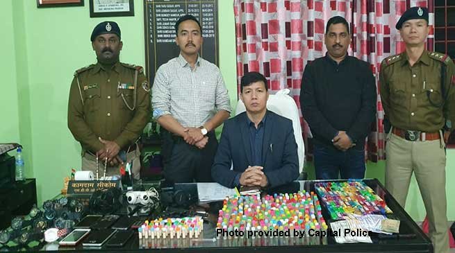 Itanagar: 2 Drug Peddlers with brown sugars nabbed, stolen mobiles, watches recovered