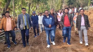 Techi Kaso laid foundation stone for 1st Phase Ganga-Teipu road