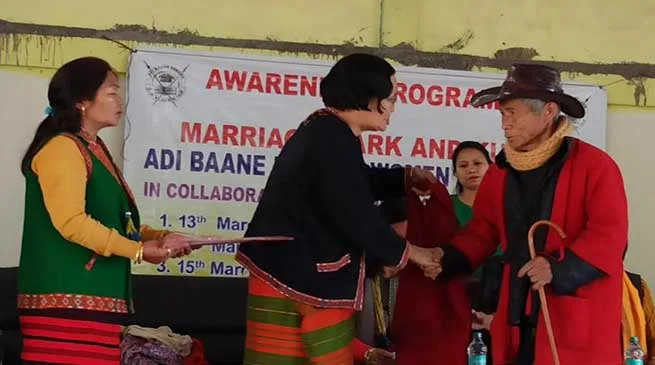 Arunachal: ABKWW launches awareness program on use of marriage mark and Adi shawl