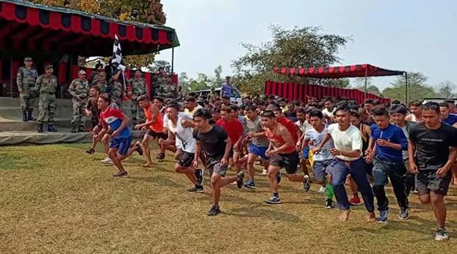 Arunachal: Over 1500 youths turned out in Army Recruitment Rally at Jairampur