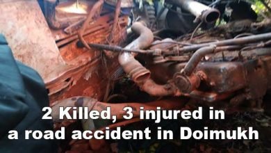 Arunachal: 2 Killed, 3 injured in a road accident in Doimukh