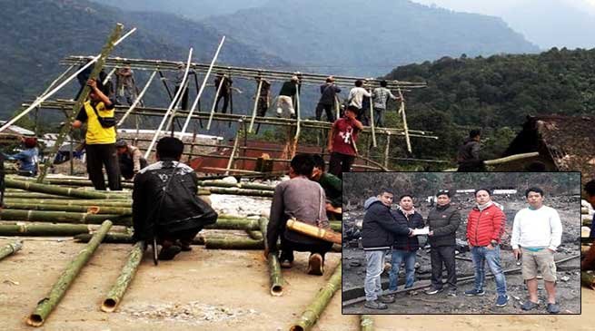 Arunachal: AYOF extends relief assistance to the Kaying fire victims