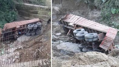 Itanagar- Driver, Handyman die as truck falls on gorge near shiv mandir