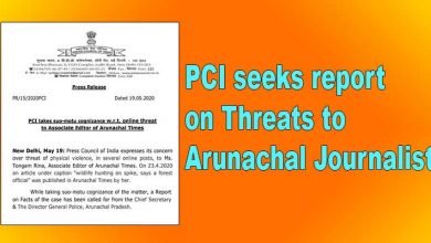 Press Council of India seeks report on Threats to Arunachal Journalist