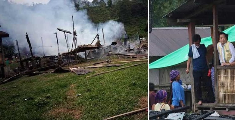 Arunachal:  Tana Hali meets Yadang village fire victim