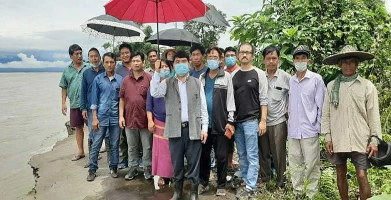 Arunachal: BJP team visits flood eroded area of MDR at Namsing