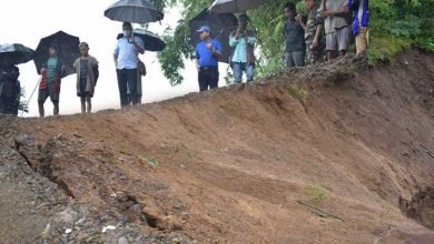 Arunachal: landslide washes away portion of PMGSY Road