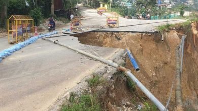 Itanagar: Are authorities waiting for an accident due to damaged road at Niti Vihar...?