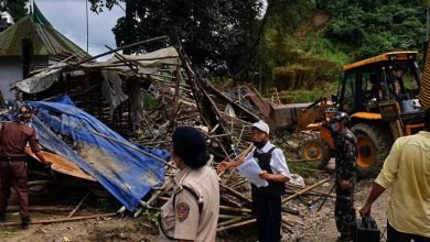 Itanagar: Eviction drive on NH-415, vegetable sheds demolished, 18 vendors apprehended