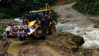 Arunachal: Tali MLA Jikke Tako traveling in JCB, photos go Viral