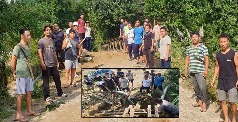 Itanagar: Villagers of Modirijo repaired bridge on their own
