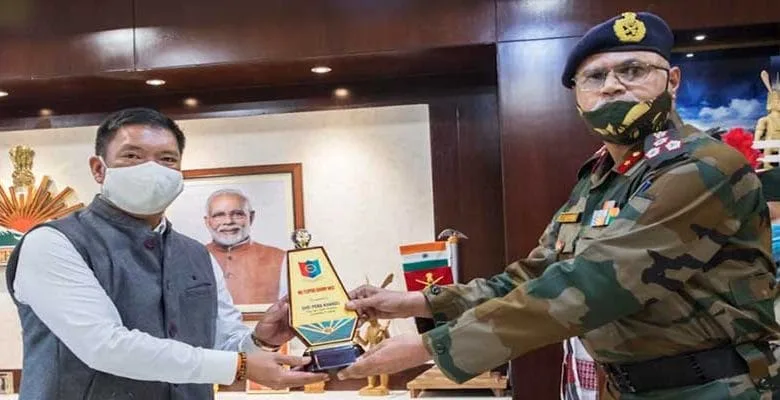 Arunachal: NCC Group Commander called on CM Pema Khandu