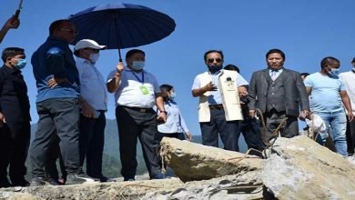 Itanagar: Nabam Rebia visits abandoned Railway bridge near Borum