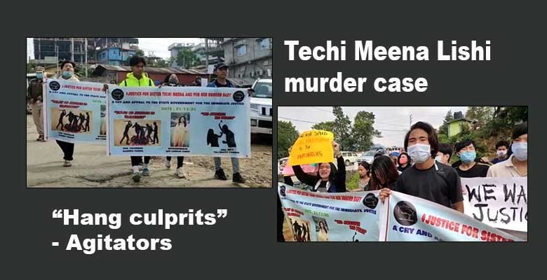 Techi Meena Lishi murder case:  agitators reverberate chants of “Hang culprits”