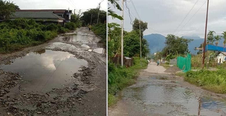 Arunachal: Potholes On Tamlanagar Roads Create Hinderance For Commuters