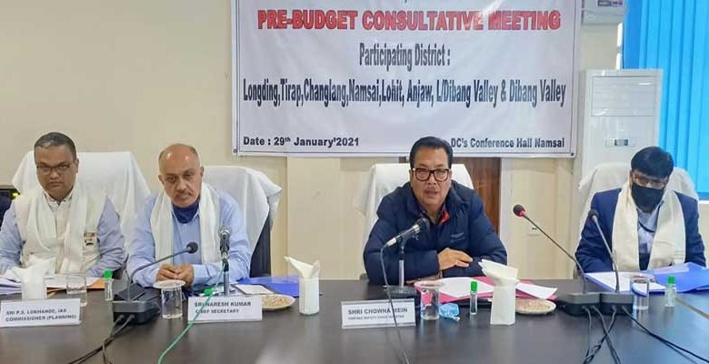 Arunachal: first regional pre-budget consultative meeting held at Namsai
