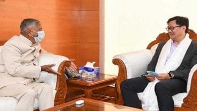 Arunachal Governor meets MoS Sports