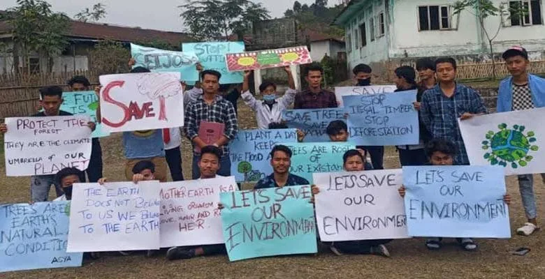 Arunachal: 24 hours hunger strike by ASYA demanding stopping of illegal timber operation and deforestation