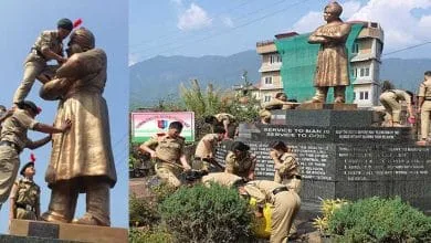 Itanagar: Statue cleaning by NCC cadets in Itanagar