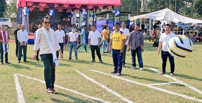 Arunachal: Chowna Mein kicked-off the football tournament organised by ANAYA