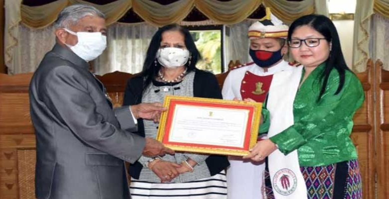 Arunachal:Governor presents Nari Shakti Samman