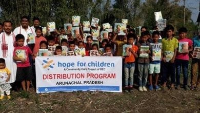 Arunachal:  "Hope For Children" distribute notebooks to Poor Children