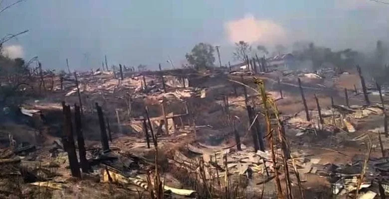 Arunachal: 2 died, over 80 houses gutted in a Massive fire engulfs Longliang  village in Tirap
