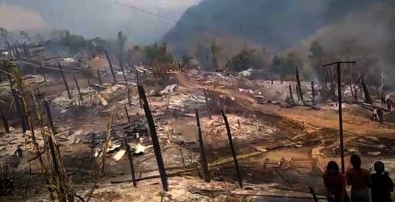 Arunachal: 2 died, over 80 houses gutted in a Massive fire engulfs Longliang  village in Tirap