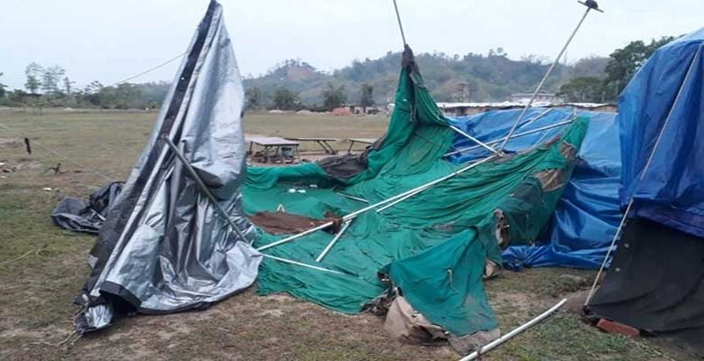 Arunachal: Rainstorm left trail of destruction at 12 NDRF camp at Hollongi