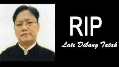 Governor of Arunachal Pradesh Brig. (Dr.) B.D. Mishra (Retd.), Chief Minister Pema  Khandu and several other leaders on Sunday condoled the sudden demise of Dibang Tatak,