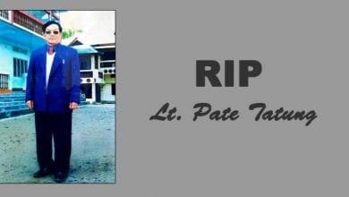 Arunachal: CoSAAP mourns Pate Tatung Demise