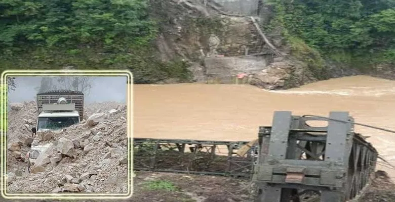 Sanggam Bridge Collapsed: Truck with 3 persons fell in the river still untraceable