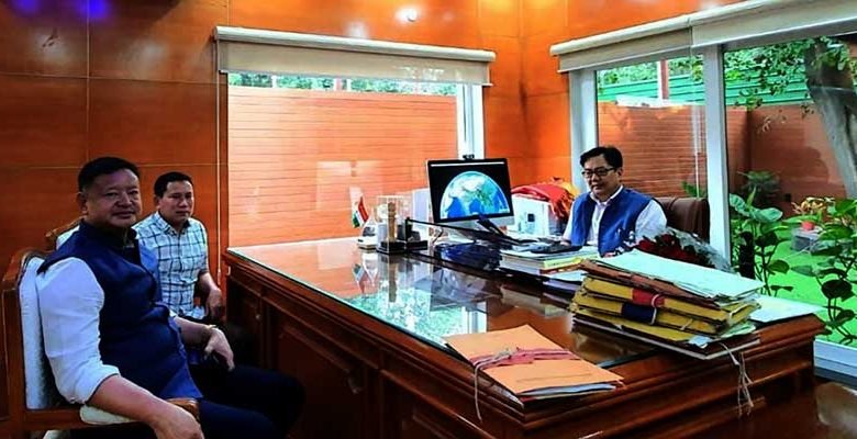 IMC Mayor Tame Phassang Calls on Union Minister for Law & Justice- Kiren Rijiju