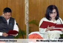 Arunachal: Rinchen Dorjee sworn-in as the CIC, Ms Mepung Tadar Bage as Member, APPSC