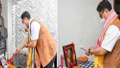 Jan Ashirwad Yatra: Kiren Rijiju pays tributes to veteran leaders