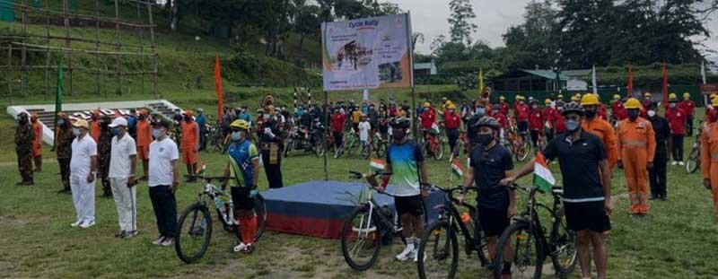 Arunachal: 12 NDRF organizes Cycle Rally to celebrate “Azadi ka Amrut Mahotsav”
