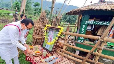 Arunachal: Chowna Mein visits the residence of Late Tasaso Yun at Kanjang village in Wakro