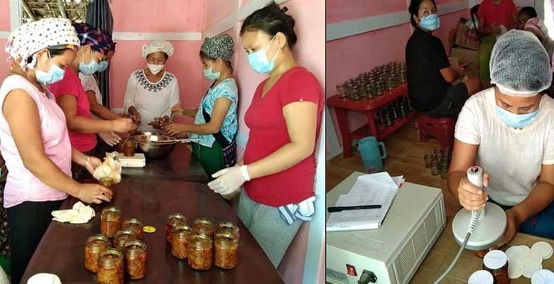 Arunachal: Training on Micro Food Processing of Pickles and Jam held at Piyong