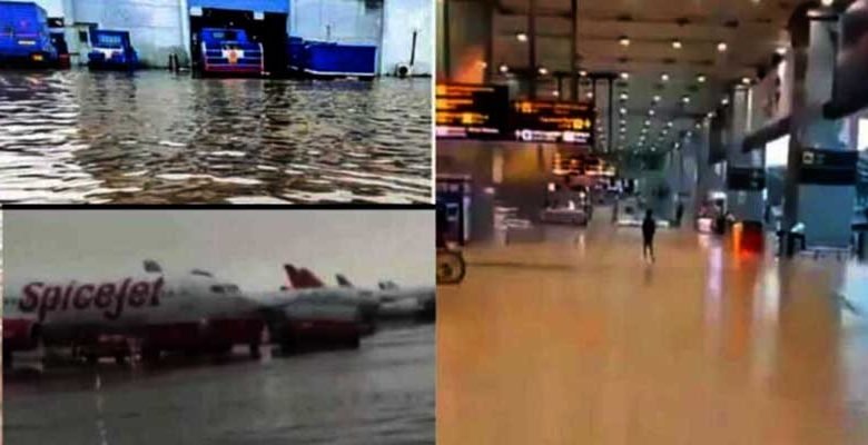 New Delhi: IG international airport turns into swimming pool