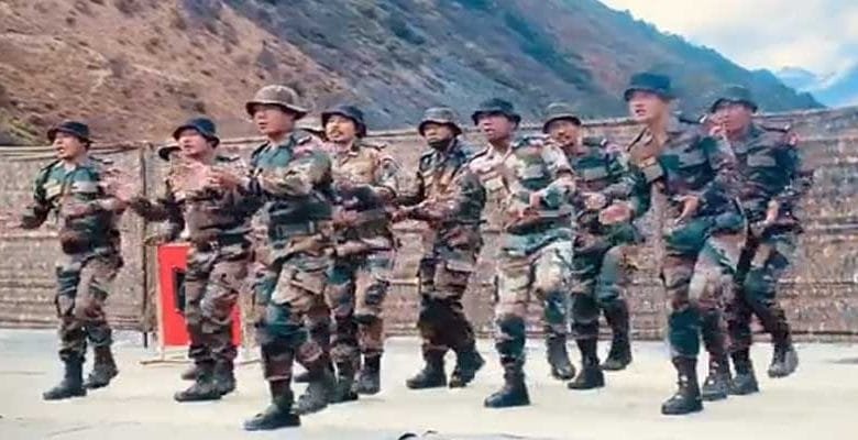 VIRAL VIDEO: Regimental song of Arunachal Scouts performed by Jawans during CM Visit at Chuna border outpost