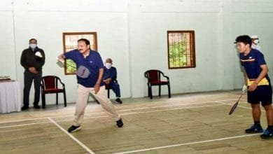 Arunachal: VP Venkaiah Naidu Plays Badminton with local players in Itanagar